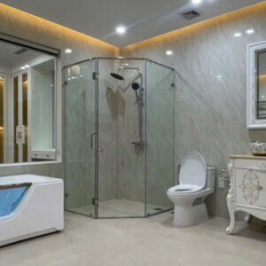 Vách tắm kính 135 độ