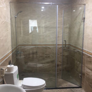 Vách tắm kính 180 độ
