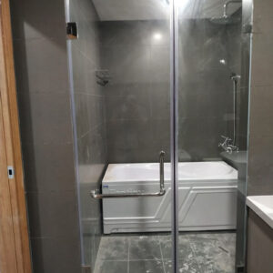 Vách tắm kính 180 độ